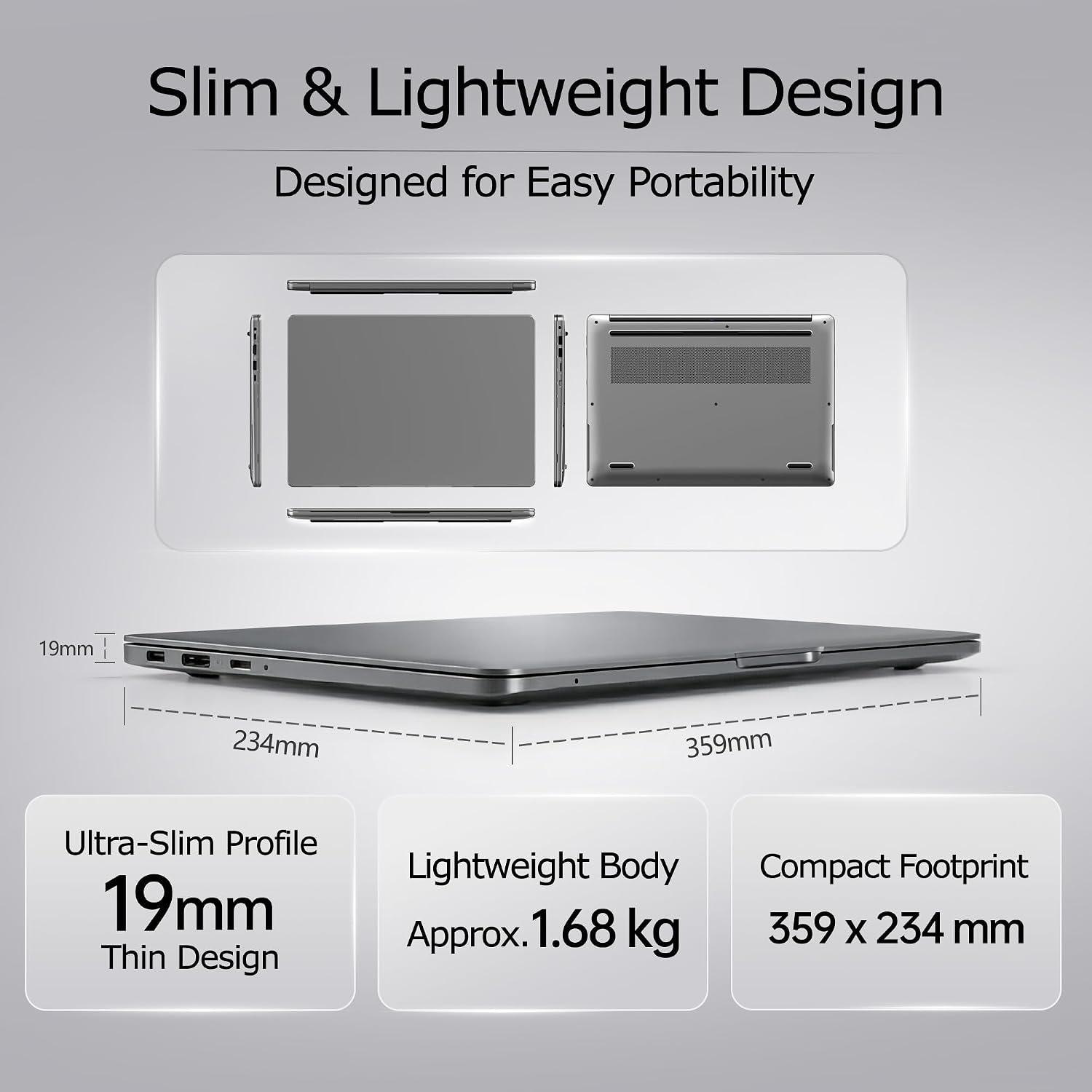 15.6" Yoga 2-in-1 Touchscreen Laptop, 8GB RAM 256GB SSD | Computer with AMD A9 up to 3.2GHz, Convertible Notebook with IPS FHD Display, USB-C, WiFi, Win11 Laptop for Work,Study & Home - Image 7