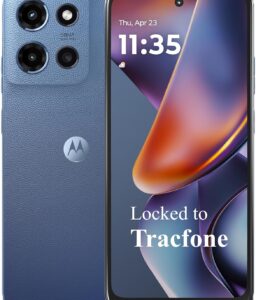 Tracfone Motorola Moto G 2025, 64GB, Saphire Blue (Locked to | Prepaid Smartphone- 6.6" 120Hz Display, 5G , 50MP Quad Pixel Camera, Long-Lasting Battery