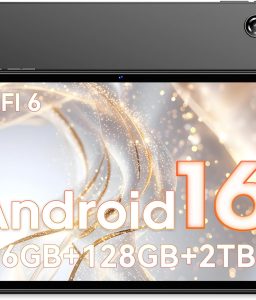 Tablet 10 inch, Android 16 Tablet, 26GB RAM 128GB ROM 2TB Expand Computer Tablets, Octa-core Processor 7000mAh Battery, 1280x800 IPS Touch Screen, 2+5MP Dual HD Camera,Bluetooth WiFi Tablets PC（Gray）